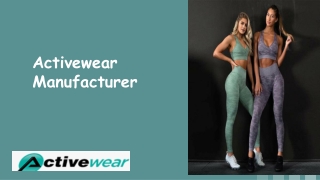 Biggest Athleisure Manufacturer in the Business, Activewear Manufacturer