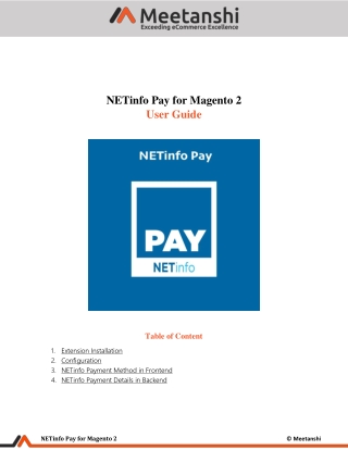 Magento 2 NETinfo Pay