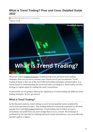 What is Trend Trading Pros and Cons Detailed Guide 2022