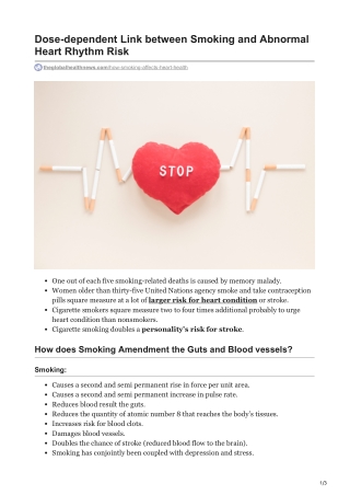 How does smoking affect heart health?