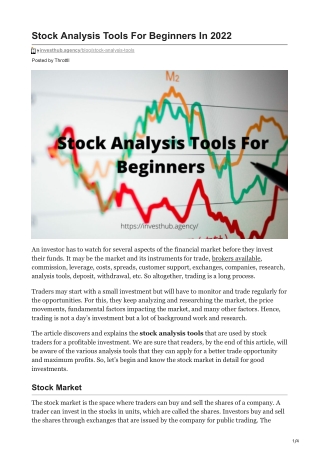 Stock Analysis Tools For Beginners In 2022