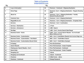 Table of Contents OrderUSSCO.com