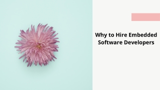 Why to Hire Embedded Software Developers