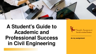 A Student's Guide to Academic and Professional Success in Civil Engineering