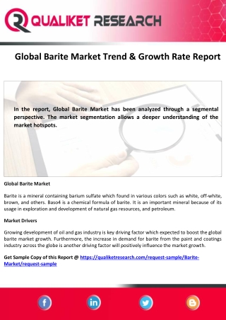 Global Barite Market