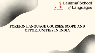 Learn Foreign Language in India | Online Classes | 9810117094