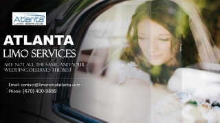 Atlanta Limo Services Are Not All the Same, and Your Wedding Deserves the Best