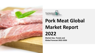 Pork Meat Market Demands, Size And Competitive Landscape