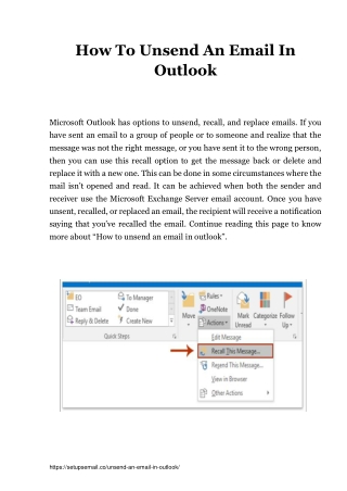 (Fix) How To Unsend An Email In outlook - Complete Guide