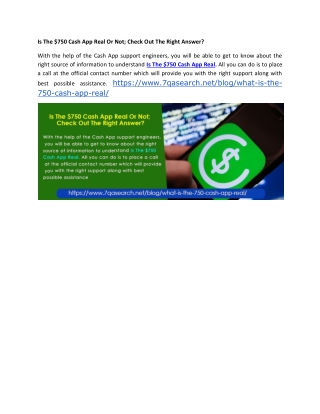 Is The $750 Cash App Real Or Not; Check Out The Right Answer?