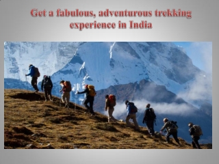 Get a fabulous, adventurous trekking experience in India