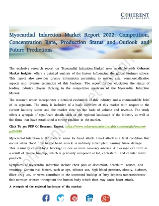 Myocardial Infarction Market Report 2022: Competition, Concentration Rate, Produ
