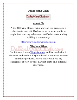 Virginia Wine