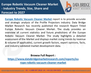 Europe Robotic Vacuum Cleaner Market Size And Competitive Analysis – ECOVACS,