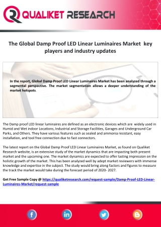 Global Damp Proof LED Linear Luminaires Market Quliket research analysis