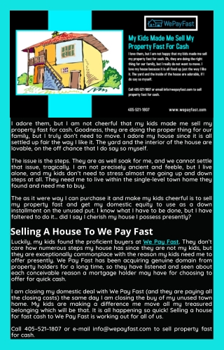 My Kids Made Me Sell My Property Fast For Cash - PDF
