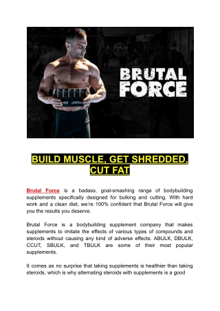 Brutal Force - BUILD MUSCLE, GET SHREDDED, CUT FAT