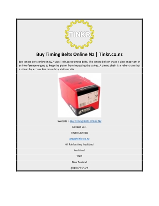 Buy Timing Belts Online N1