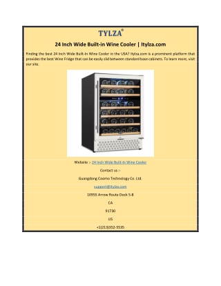24 Inch Wide Built-in Wine Cooler | Itylza.com
