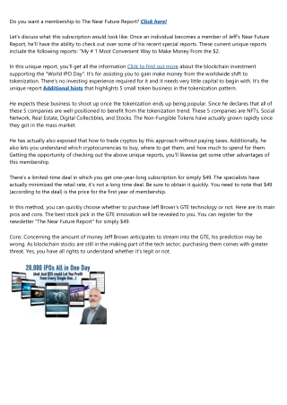 Investing Legend Jeff Brown Reveals Revolutionary "G.t.e. ...