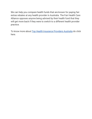 Top Health Insurance Providers Australia