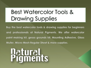 Best Watercolor Tools & Drawing Supplies – Natural Pigments