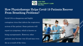 Physiotherapy Helps Covid-19 Patients