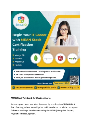 MEAN Stack Training & Certification Course.