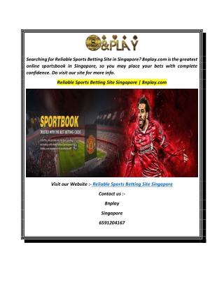 Reliable Sports Betting Site Singapore  8nplay.com