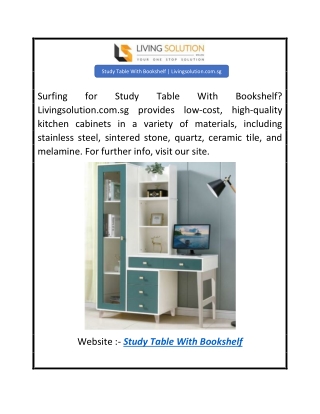 Study Table With Bookshelf  Livingsolution.com.sg