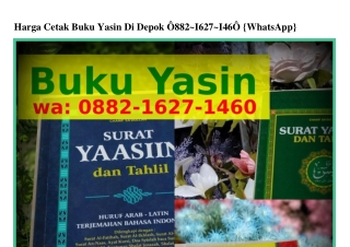 Harga Cetak Buku Yasin Di Depok