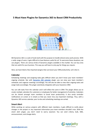 5 Must Have Plugins for Dynamics 365 to Boost CRM Productivity