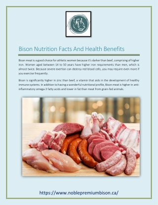 Bison Nutrition Facts And Health Benefits