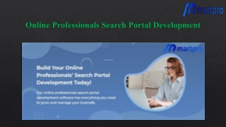 Online Professionals Search Portal Development