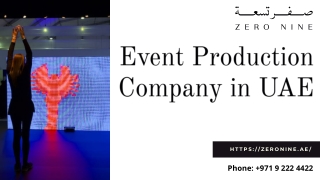 Event Production Company in UAE Zero Nine