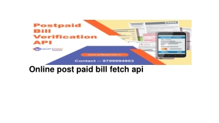 online post paid bill fetch api