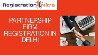 Partnership Firm Registration in Delhi