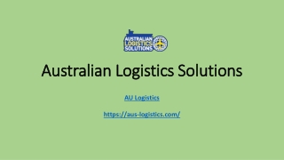 Effective & Affordable AU Logistics Services