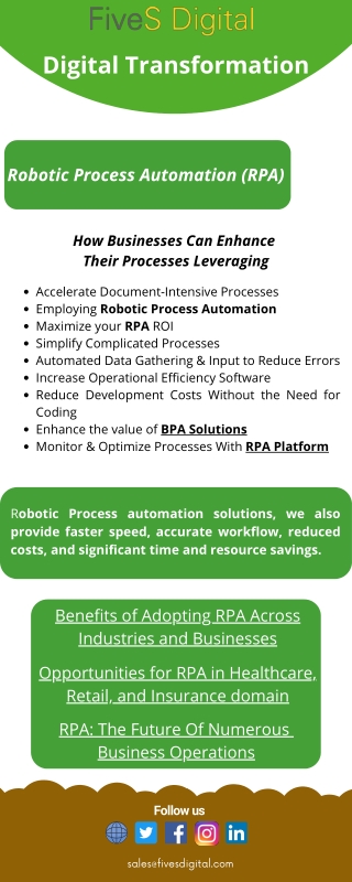 Digital Transformation - RPA Robotic Process Automation