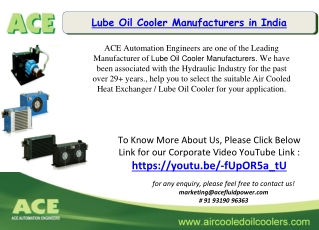 Lube Oil Cooler Manufacturers