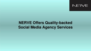 NERVE Offers Quality-backed Social Media Agency Services