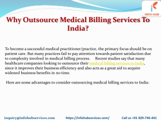 Why Outsource medical billing services to India