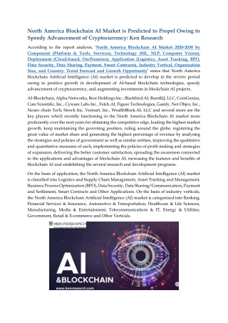 North America Blockchain AI Market Research Report: Ken Research