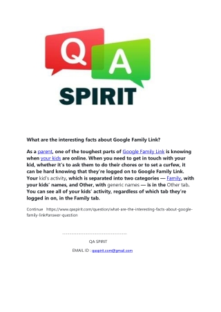 What are the interesting facts about Google Family Link