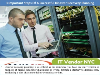 3 Important Steps Of A Successful Disaster Recovery Planning