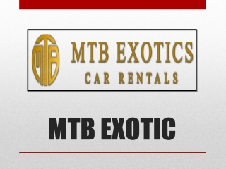 Dallas exotic auto rentals