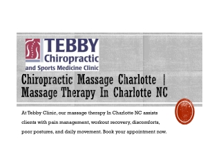 Chiropractic Massage Charlotte | Massage Therapy In Charlotte NC