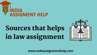 Sources that helps in law assignment