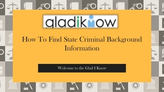 How To Find State Criminal Background Information