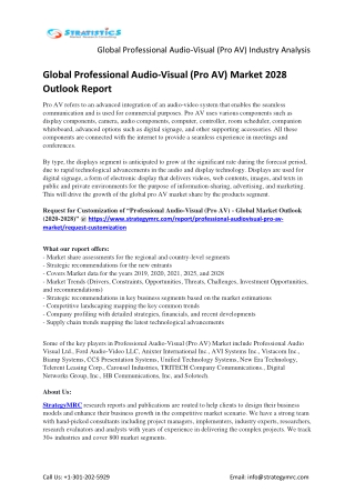 Global Professional Audio-Visual (Pro AV) Market Overview Analysis and Growth